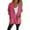 Pink, variant on BangWanChi Womens Cardigan Sweaters Pink Women's Casual Versatile Lapel Pocket Jacket Coat Long Sleeve Hoodless Casual Coat/jacket
