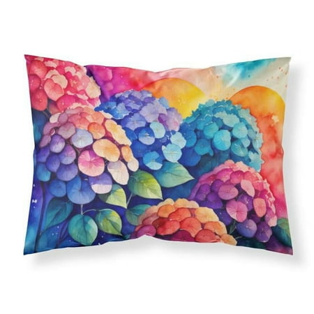 Hydrangeas in Color Fabric Standard Pillowcase
