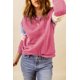 thumbnail image 3 of ABPHQTO Sudadera de manga larga con bloques de color rosa para mujer, 3 of 5