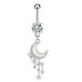 thumbnail image 3 of MesaSe 6Pcs Belly Rings Dangle Belly Button Ring Opal Pearl  Belly Button Piercing, 3 of 4