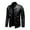 Black, variant on MIASHUI Mens Jacket&nbsp;Autumn Winter Jacket Fashion Trend Stand Collar Motorcycle Leather Coat Black,XXXL