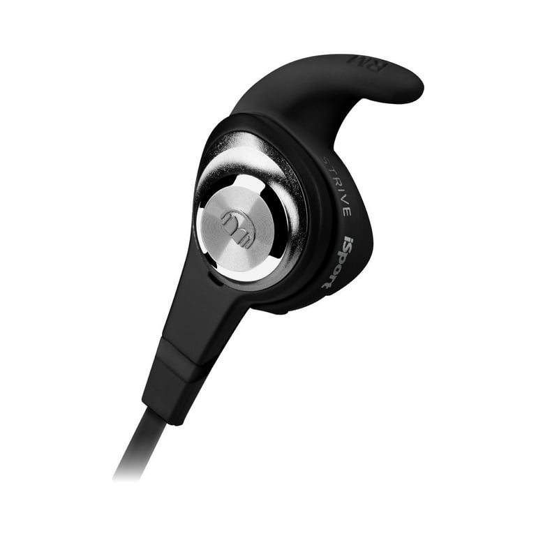 Monster iSport Strive In Ear Sports Headphones Black Running Sweatproof