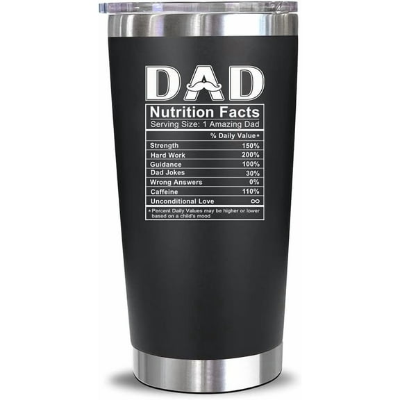Christmas Gift For Dad - Birthday Gifts For Dad From Daughter, Son, Kids - Husband Gifts - Birthday Present Ideas For Father, Husband, New Dad, Bonus Dad From Daughter, Son - 20 Oz Tumbler