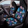 thumbnail image 4 of Chririnla Polyester Car Seat Covers Set for Driving, Easy to Install Removable Car Front Seat Cover, Neon Mushroom Pattern, 4 of 12
