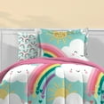 thumbnail image 5 of Dream Factory Rainbow Flare Twin 5 Piece Comforter Set, Polyester, Microfiber, Teal, Child, Female, 5 of 8