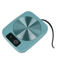 thumbnail image 4 of Calentador de taza eléctrico Calentador de taza inteligente 55 ℃ Posavasos con termostato de temperatura constante para café Té Enchufe de EE. UU. 110 V Verde, 4 of 5