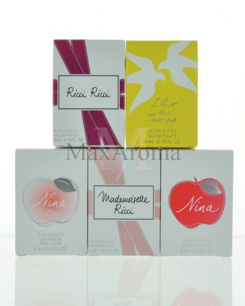 Nina Ricci 5 Piece Miniature Splash Ladies Perfume Gift Set - Walmart.com
