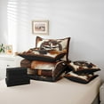 thumbnail image 6 of jejeloiu Vintage Cowhide Cattle 7pcs Bedding Comforter Set,Rustic Texas Stars Queen Bedding Sets,White Brown Queen Sheet Sets For Boys Kids,Microfiber Bedroom Decor Reversible, 6 of 8