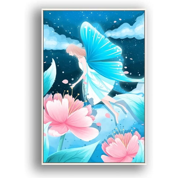 IDEA4WALL Framed Canvas Wall Art for Living Room, Bedroom Flow in The Dream Canvas Prints for Modern Home Decoration Ready to Hang