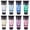 8 Galaxy Glitter Colors, variant on AUREUO Metallic Acrylic Paint Set - 8 Essential Colors 0.71 fl oz / 21ml Tubes Gold Silver Art Paints for Crafts Decor Rich Pigments Non-Toxic Painting Supplies for Artists