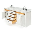 thumbnail image 4 of Ariel Hepburn 73 In. Double Oval Sink Vanity With 1.5 In. Carrara White Countertop In White, 4 of 10