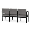 thumbnail image 5 of Chaise d'Attente de Réception Lenox en Acier à 3 Places / Acier Noir / Gris Pâle, 5 of 5