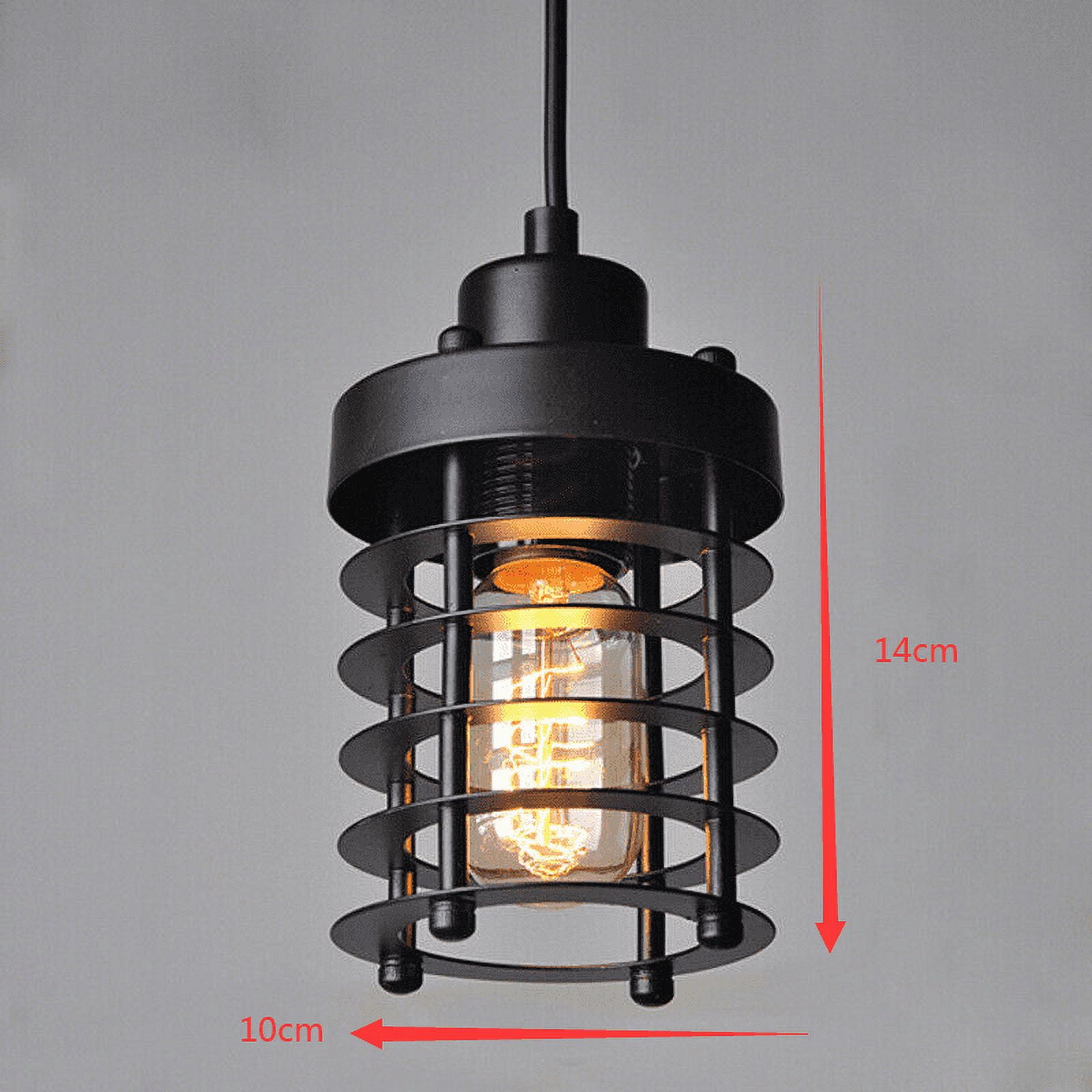 Miumaeov Retro Chandelier Ceiling Light Metal Cage Lampshade Pendant Fixture for Kitchen Bar Hallway Balcony