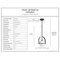 thumbnail image 3 of Luxury Mid-Century Modern Pendant, 12.375H x 9.375W, with Modern Style, Midnight Black, UHP4344 by Urban Ambiance, 3 of 5