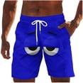 thumbnail image 2 of BRGZLK Plus Size Beach Shorts For Men Funny Print Expression Face Print Mens Swim Shorts Casual Vacation Short with Pockets, 2 of 5