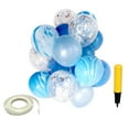 thumbnail image 2 of 20pcs Set Agate Confetti Latex Balloon Set para Decoración de Cumpleaños Photo Prop Azul, 2 of 9