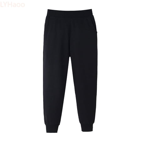 LYHaoo Winter Joggers Sweatpants for Boys And Girls Solid Color Loose Sport Pants Daily Casual Sizes 5-6 Years