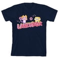 thumbnail image 4 of LankyBox Boxy & Foxy Donuts Crew Neck Short Sleeve Navy Boy's T-shirt-XS, 4 of 7