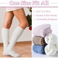 thumbnail image 6 of Fuzzy Socks for Women 4 Pairs Knee Fuzzy Socks Soft Warm High Socks Plush Winter Long Socks, 6 of 7