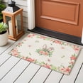 thumbnail image 4 of Entryway Rug 2'x3', Pink Floral Easter Small Rug for Kitchen Bathroom Door Mat Indoor Entrance, Spring Flowers Elegant Pastoral Non-Slip Area Rugs Floor Mats Carpet Front Door Rugs, 4 of 8