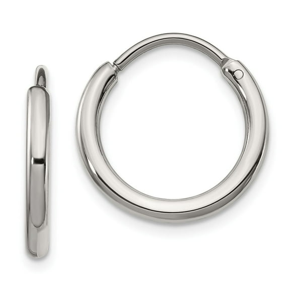 Primal Steel Stainless Steel 2.00mm Endless Hoop Earrings