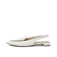 thumbnail image 2 of Cecelia New York Cleo Embellished Slingback Pointed Toe Flats White Patent Clear (ALABASTER/GOLD DOME, 9.5), 2 of 5