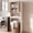 White, variant on Mintazer Farmhouse Over The Toilet Storage Cabinet, Freestanding Bathroom Organizer Toilet Rack with 2 Rattan Doors, Blue