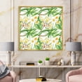 thumbnail image 2 of Designart 'Yellow Flowers and Tropical Foliage VI' Modern Framed Canvas Wall Art Print, 2 of 5