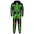 thumbnail image 5 of Gunia Halloween Kids Boys Girls Cosplay Skeleton Onesie Romper Role Play Jumpsuit Zip Up Toddler Casual Playsuit Outfits Black 9-10 Years, 5 of 6