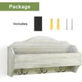 thumbnail image 3 of Mail Storage Rack, Rustic Storage Rack with Key Hook, 3 of 3