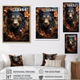 thumbnail image 4 of Designart "Stealthy Obsidian Leopard" Animals Leopard Canvas Wall Art, 4 of 7