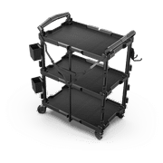 Hyper Tough Hyper Stack Foldable Collapsible Utility Cart, Black