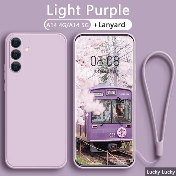 Samsung A04 A14 A34 A54 A04S A53 4G 5G Funda De Silicona Líquida Con Cubierta Completa De La Cámara Sin Cordón Galaxy Cuerda Correa A Prueba De Golpes