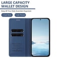 thumbnail image 3 of For Google Pixel 10 Pro XL / Pixel 9 Pro XL 6.8" 【RFID Blocking 】Protective Purse Case Double Butterfly Strong Magnetic Attachment/Closure, Card Slots/Pocket, PU Leather Flip Wallet Case,Dark Blue, 3 of 7