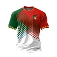 thumbnail image 2 of Men Portugal Soccer Short Sleeve Raglan T-Shirt Graphic Tee Tops Football Fans Crewneck Summer Casual Shirt 5XL, 2 of 3