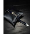 thumbnail image 4 of Mens Motorcycle Bike Link Chain Lord's Prayer English Christian Cross Bracelet Size 8 Inch or Size 9 Inch (Blue, 9 Inch), 4 of 9