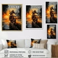 thumbnail image 4 of Designart "Adventure On The Yellow Dirt Bike" Motorcycle Wall Art Prints, 4 of 7