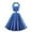 Blue, variant on IROINNID A-Line Dress For Women Regular Sleeveless Retro Polka Dots High Waist Belt Halter Neck Backless Makings Dress Round Neckline Print Dress