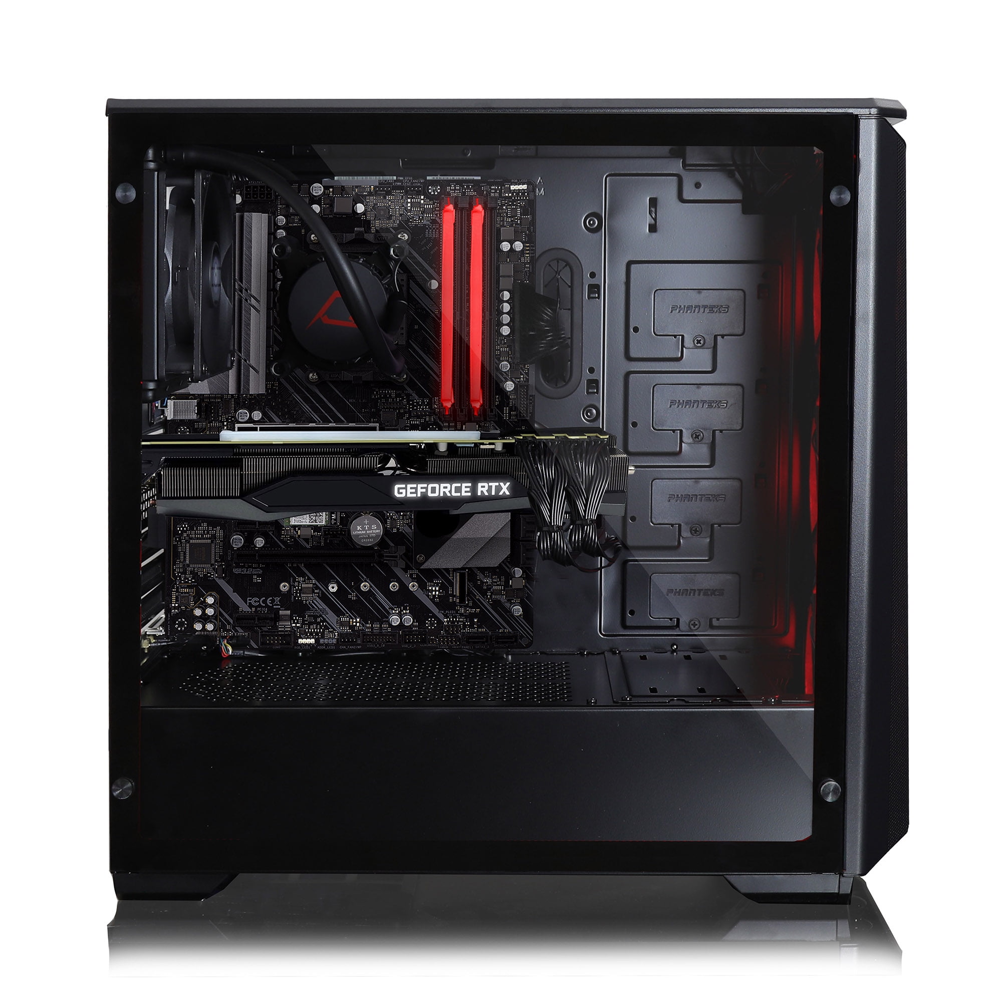 CLX SET Gaming Desktop - Liquid Cooled AMD Ryzen 5 5600X 3.7GHz 6-Core Processor, 32GB DDR4 Memory, GeForce RTX 3060 Ti 8GB GDDR6 Graphics, 960GB SSD, 4TB HDD, WiFi, Windows 10 Home 64-bit