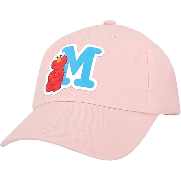 Sesame Street Elmo & Abby Kids Toddler Cap with Initial, Toddler Boys Hat, Youth Girl Baseball Cap, Cute Toddler Baseball Cap