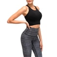 thumbnail image 3 of Sujetador Sin espalda Seitruly Top corto deportivo de yoga negro talla 4, 3 of 6