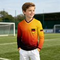 thumbnail image 2 of Boys Graphic Tees Athletic Long Sleeve Stylish Print V Neck Breathable Top for Casual Boys' Tops Tees Shirts 3 Years-4 Years, 2 of 4