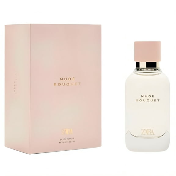 Zara Nude Bouquet Women Perfume White Floral Fragrance with Bergamot Jasmine and Vanilla by Nathalie Lorson Eau de Parfum EDP 100ml (3.4 fl. oz.)