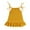 Yellow, variant on Toddler Girls Children Sleeveless Halter Solid Color Cotton And Linen Pleated Feeling Dress Casual Dress 5de Dresses