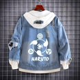thumbnail image 1 of Anime Naruto Akatsuki Hole Denim Jacket Cosplay Jackets Clothes Costumes Men Hoodies Uzumaki Akatsuki Sakura Clothing TopsXL Gao Jinjia LED, 1 of 2