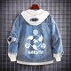 thumbnail image 1 of Anime Naruto Akatsuki Hole Denim Jacket Cosplay Jackets Clothes Costumes Men Hoodies Uzumaki Akatsuki Sakura Clothing Tops5XL Gao Jinjia LED, 1 of 2