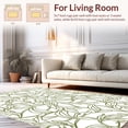 thumbnail image 2 of ODIKA 2'x3' Machine Washable Non-Slip Area Rug, Botanical Vine Trellis Contemporary Floor Covering High Traffic Rug with Pad, Green, 445289, 2 of 8