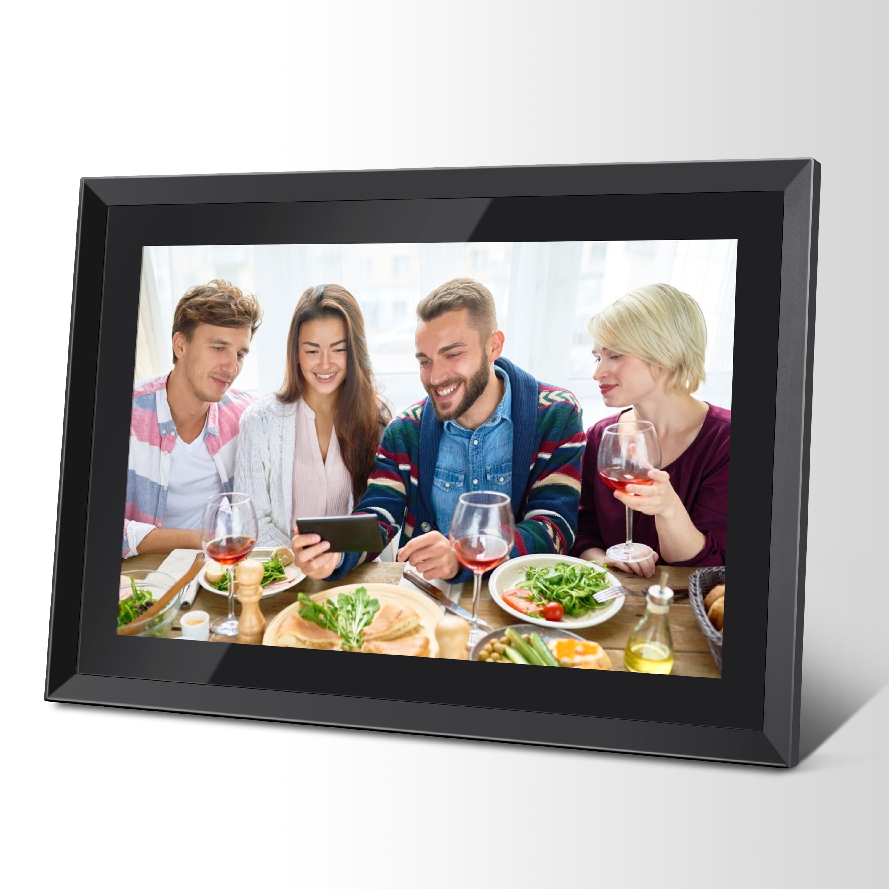 Instantly Sharing Moments IPS LCD Panel Built in 8GB Memory Portrait&Landscape Feelcare 7 Inch Smart WiFi Digital Picture Frame with Touch Screen Wall-Mountable White 