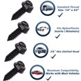 thumbnail image 3 of Black License Plate Screws Rust-proof Finish - 8 Pcs | Premium Eco-Friendly Srews for Front & Rear Plates, 3 of 5