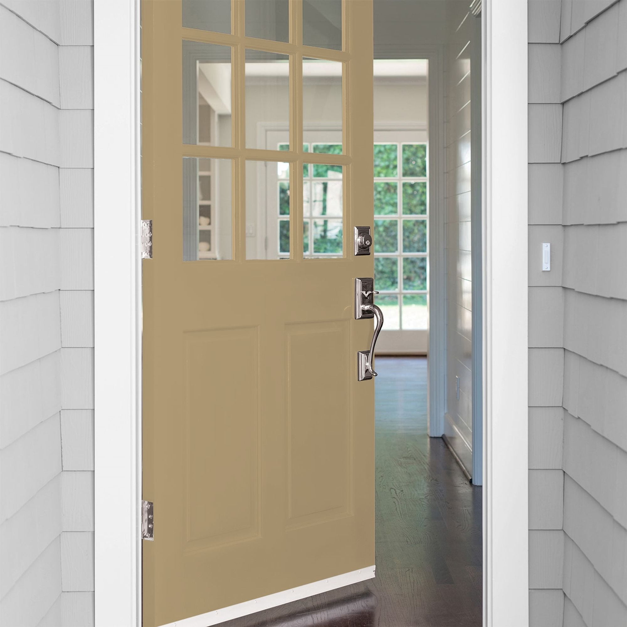 Glidden High Endurance Plus Jute Satin Exterior Paint and Primer, 1 Quart
